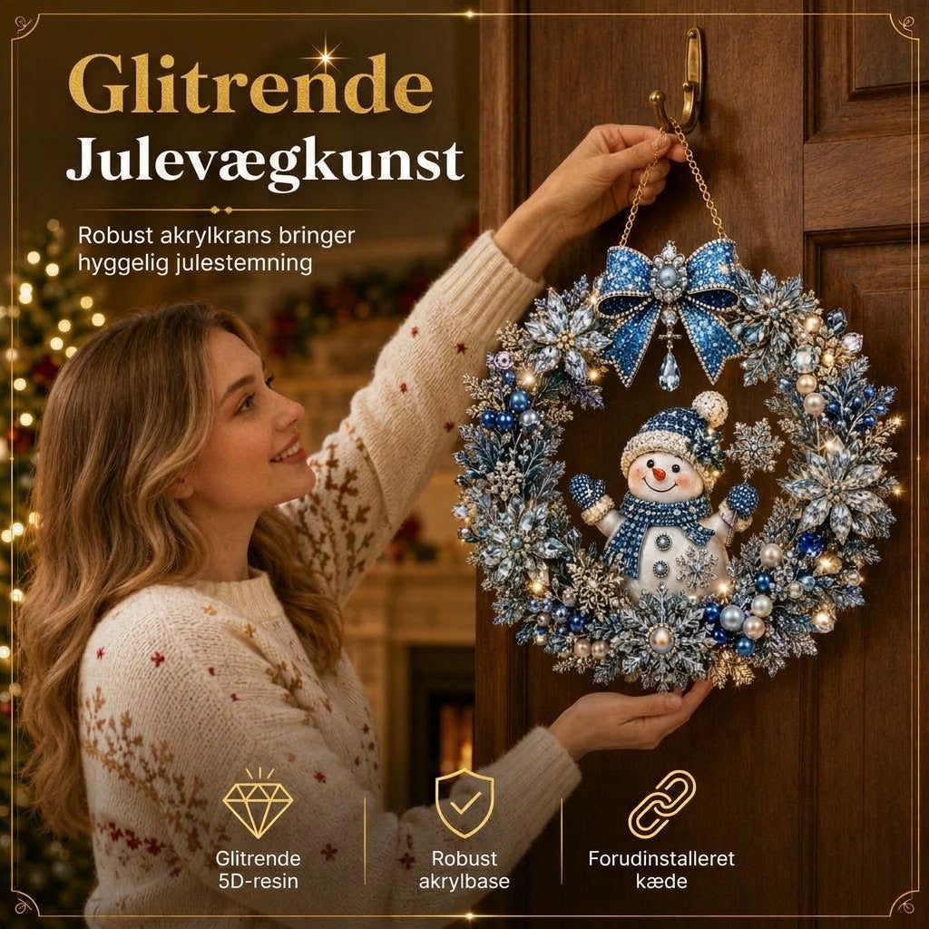 VaraLiving™ DIY Diamant Maling Sæt til Jul – Kreativ Juledekoration med Funklende Krystaller og Værktøjssæt