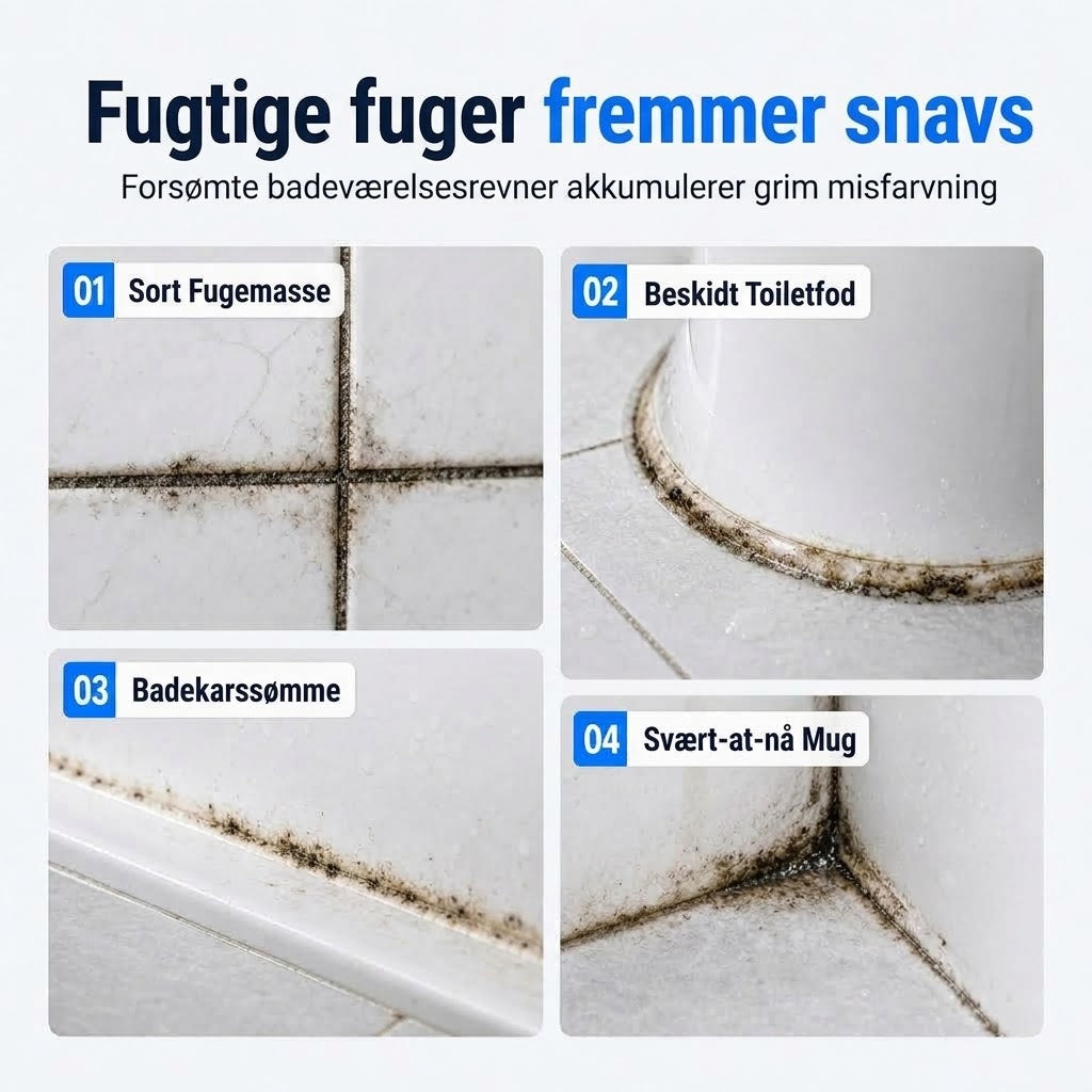 OmniLiving™ Badeværelse Fuge- og Rengøringsmousse | Skummende Pletfjerner til Fuger