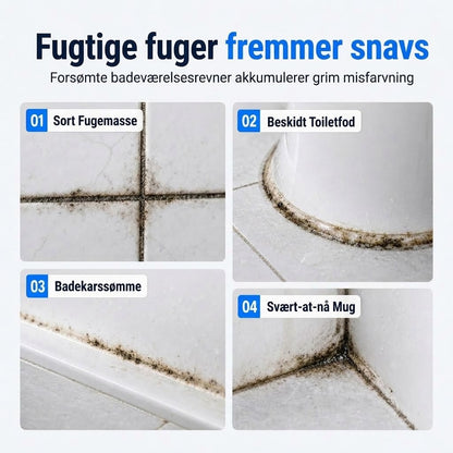 OmniLiving™ Badeværelse Fuge- og Rengøringsmousse | Skummende Pletfjerner til Fuger