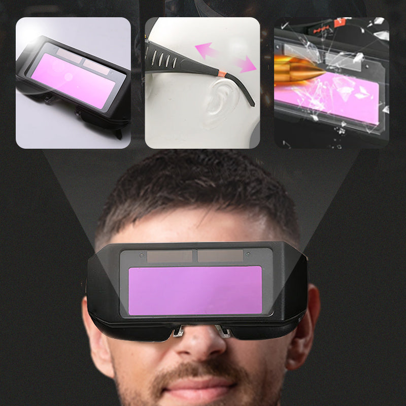 SilkEase™ Automatisk Svejsebrille med Solcelle | Blændfri Auto-Darkening Beskyttelsesbrille