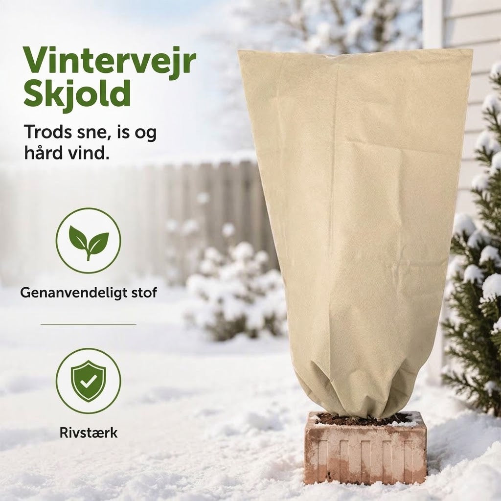 OmniLiving™ Frostcover til Planter | Slidstærkt Non-Woven Stof med Snøre