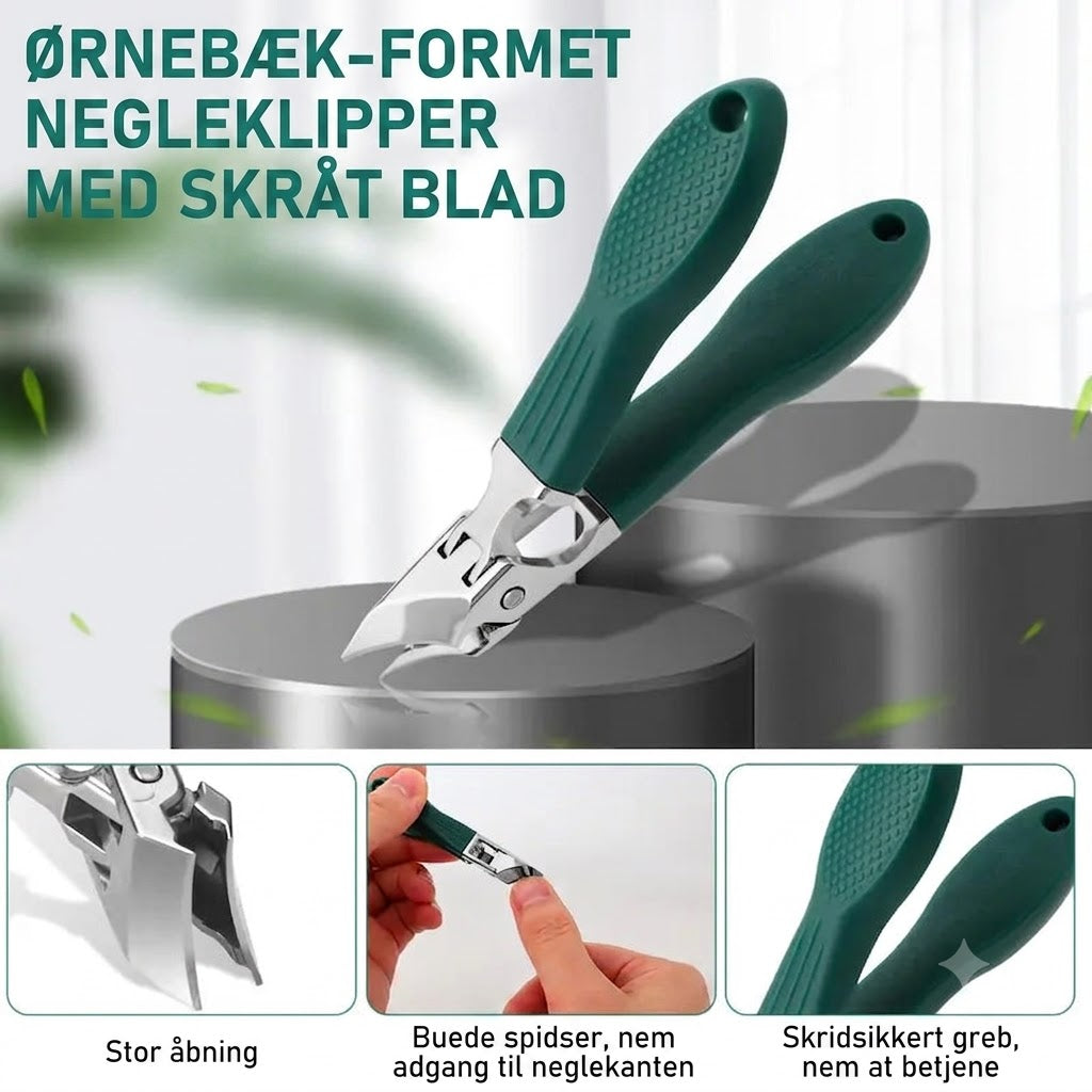 [KØB 1 FÅ 1 GRATIS] SilkEase™ Vinklet Negleklipper med Örnenæb Design | Professionel Tang til Nedgroede Negle