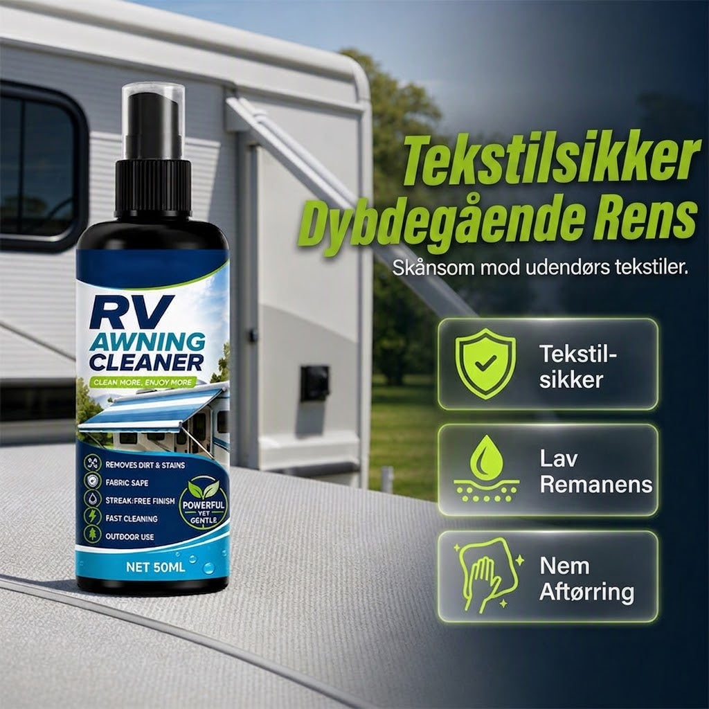 ProShield™ Kraftfuld Markiserens Spray til Campingvogn | Effektiv mod Skimmel & Snavs