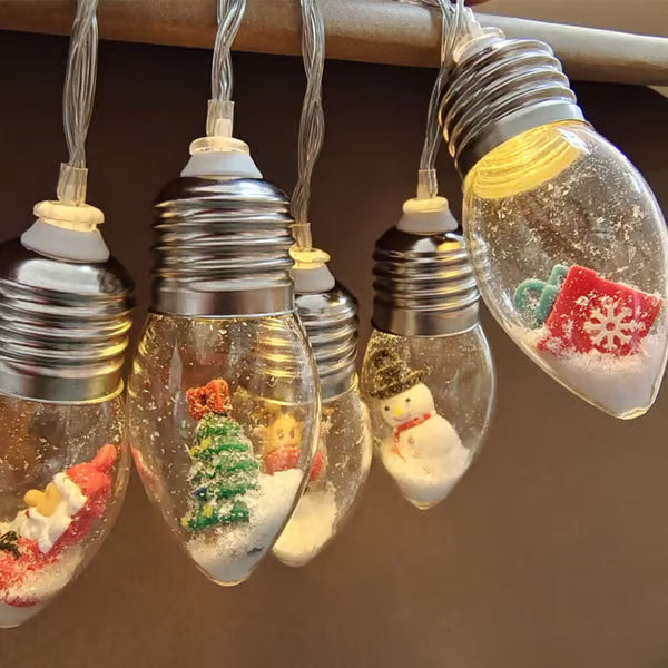 VaraLiving™ Jule LED Pære Lyskæde – Hyggelig Julebelysning til Juletræ, Vindue og Udendørs Have