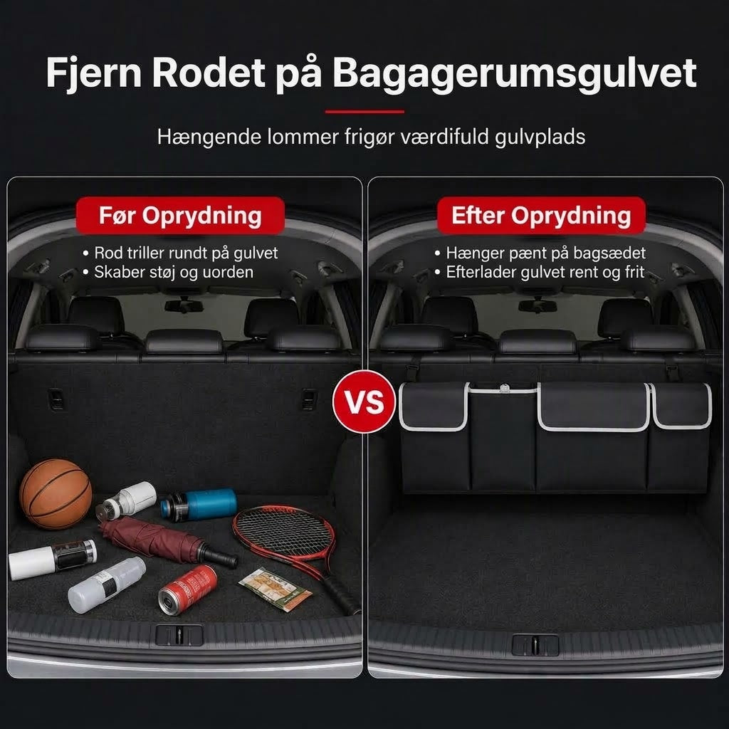 OmniLiving™ Hængende Bagagerumsarrangør til Bil | Slidstærkt Oxford Stof