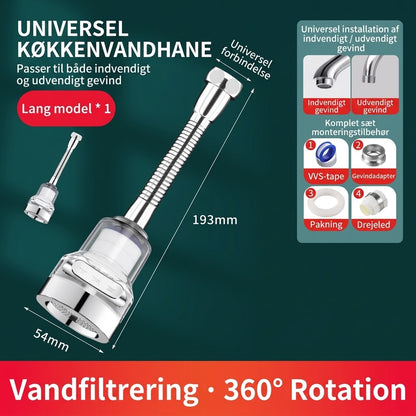 OmniLiving™ Universal Vandhanefilter til Køkken & Badeværelse