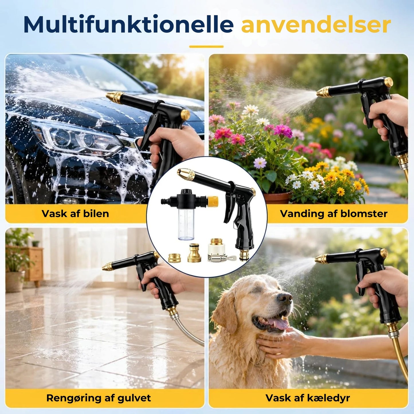 ApexPower™ Kraftig Havesprøjtepistol til Haveslange