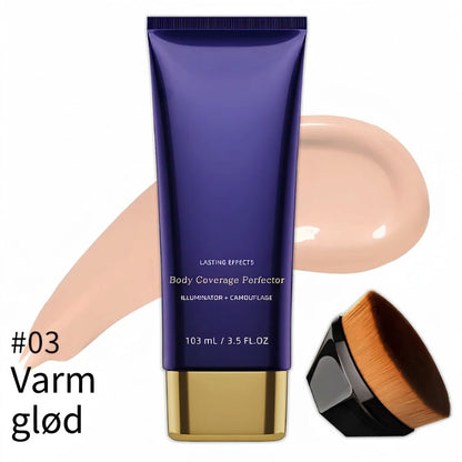 PureVal™ Full Cover Kropsconcealer med Børste | Vandtæt & Langtidsholdbar