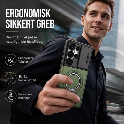 FISHING™ Stødsikkert Samsung Cover med Skjult Kortholder | 2-i-1 Beskyttelse