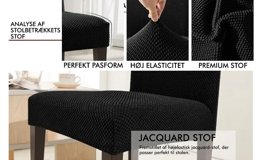 OmniLiving™ Vandtæt Elastisk Stolebetræk til Spisebordsstole | Anti-Glid & Pletafvisende
