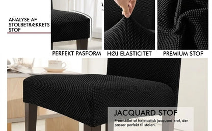 OmniLiving™ Vandtæt Elastisk Stolebetræk til Spisebordsstole | Anti-Glid & Pletafvisende