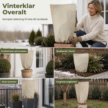 OmniLiving™ Frostcover til Planter | Slidstærkt Non-Woven Stof med Snøre