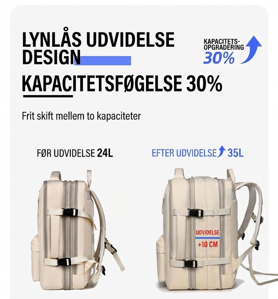 VentoPack™ 24L til 35L Ekspanderbar Rejserygsæk til Damer