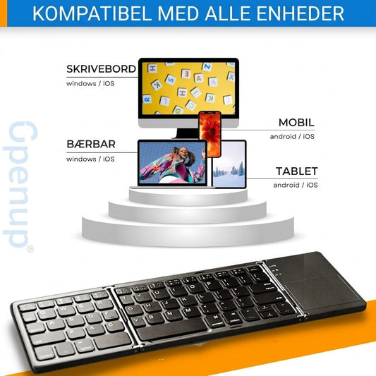 SilkEase™ Sammenfoldeligt Trådløst Bluetooth Tastatur | Universelt & Bærbart Minitastatur