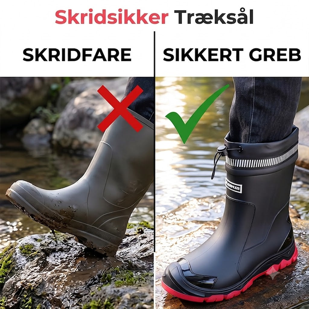 ApexPower™ Unisex Halvhøje Vandtætte Gummistøvler | Skridfaste & Slidstærke Støvler til Regn & Friluftsliv
