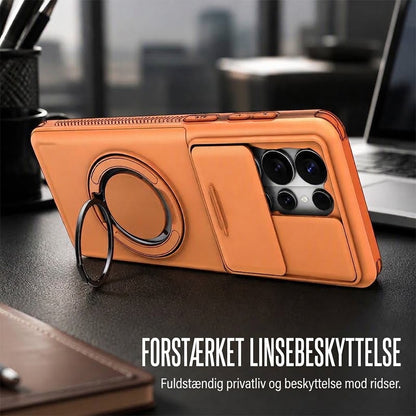 FISHING™ Stødsikkert Samsung Cover med Skjult Kortholder | 2-i-1 Beskyttelse