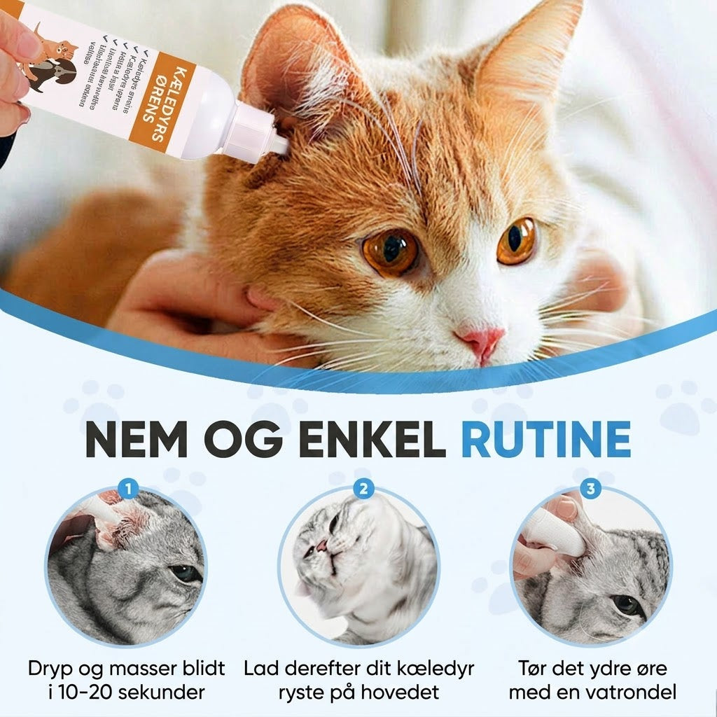 Ørerens til Hunde og Katte | Skånsom & Effektiv Ørepleje