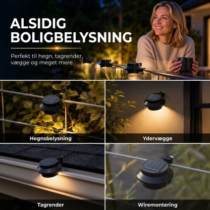 OmniLiving™ Vandtæt Solcelle LED-Lampe til Udhæng & Væg | IP65 & Solenergi
