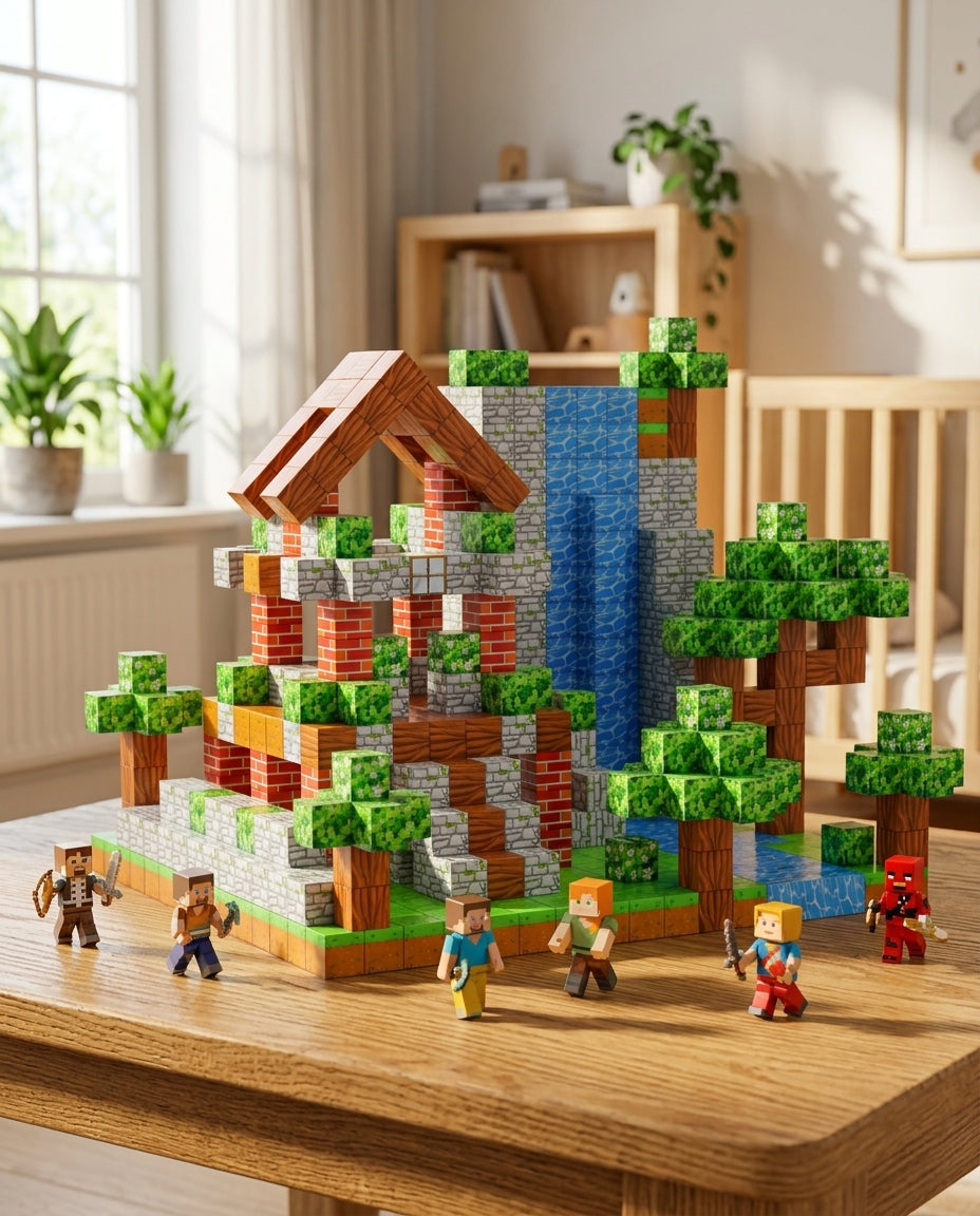PixelBuild™ Magnetiske Byggeklodser | Kreativt & Lærerigt Legetøj til Børn