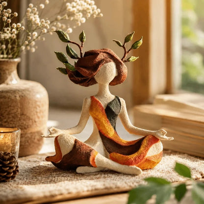 OmniLiving™ Fredfyldt Meditationsfigur | Zen Indretning & Roligt Sind til Hjemmet