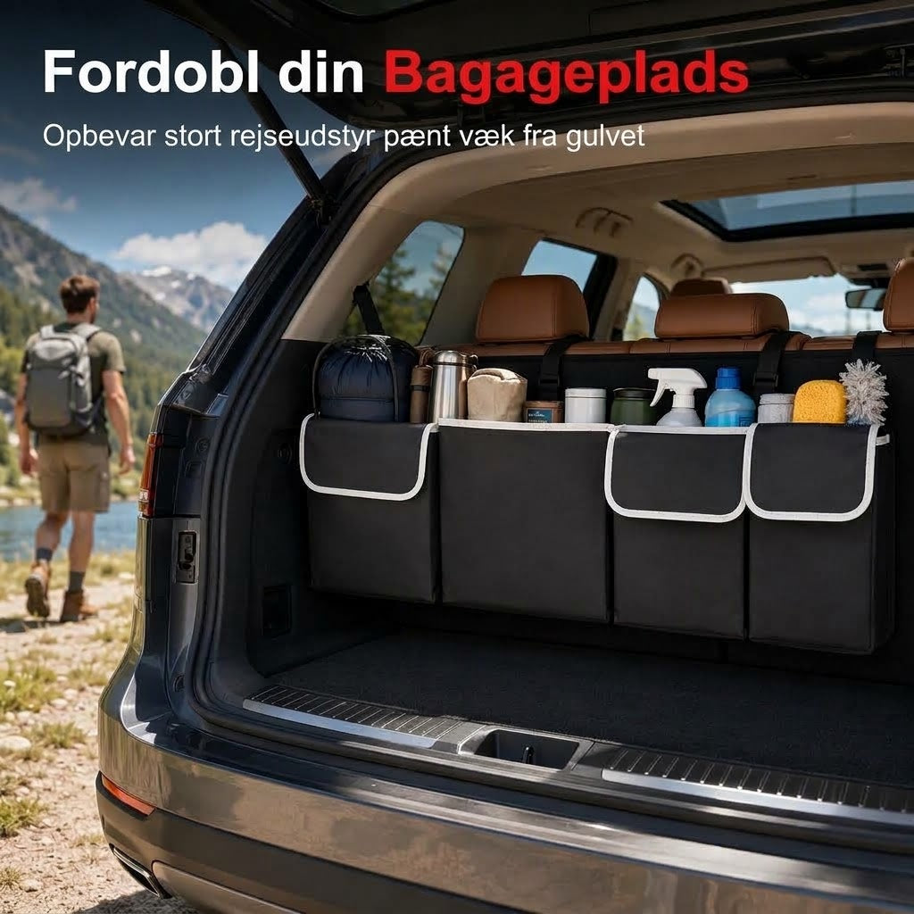 OmniLiving™ Hængende Bagagerumsarrangør til Bil | Slidstærkt Oxford Stof