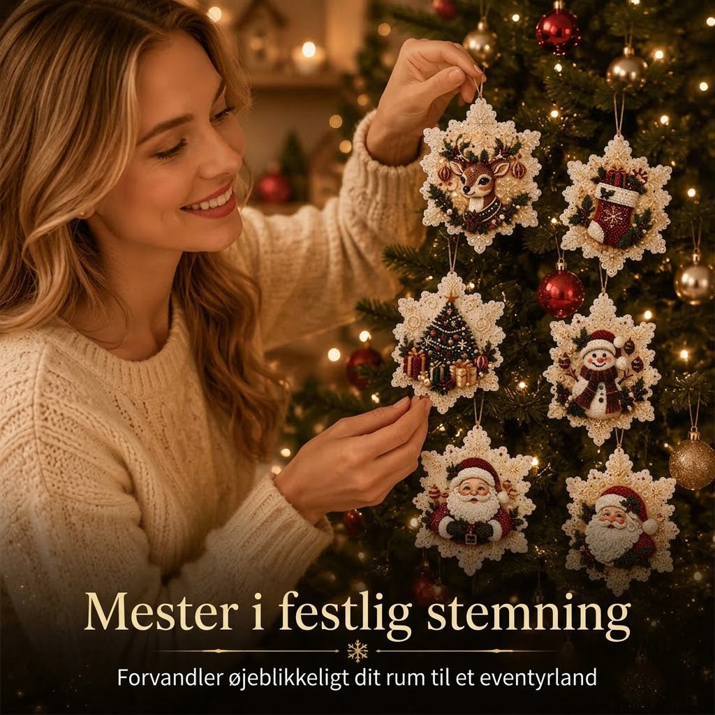OmniLiving™ DIY Julepynt & Malersæt | Kreativt Ophæng til Juletræet