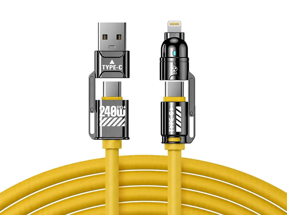 FISHING™ 240W Multi-Opladningskabel | USB-C & Lightning Universal
