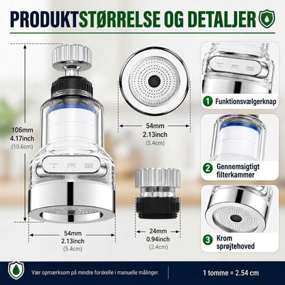 OmniLiving™ Universal Vandhanefilter til Køkken & Badeværelse