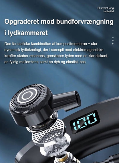 VaraTech™ Trådløse Ear-Hook Bluetooth Hovedtelefoner med LED Digital Display – Ergonomiske Sportshovedtelefoner med Lang Batterilevetid