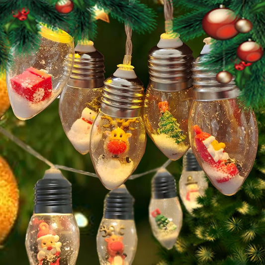 VaraLiving™ Jule LED Pære Lyskæde – Hyggelig Julebelysning til Juletræ, Vindue og Udendørs Have