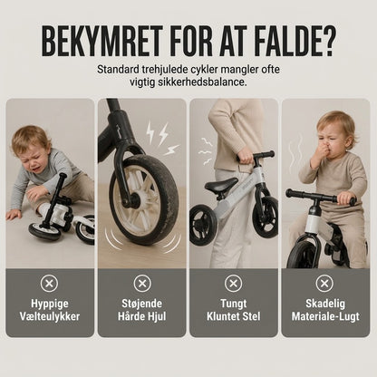 OmniLiving™ 4-Hjulet Balancecykel til Børn | Med Musik & LED-Lys