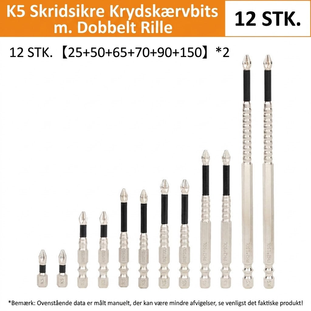 ProShield™ Magnetisk Skruebit Sæt | Ekstra Stærkt S2 Stål Bitsæt til Boremaskine