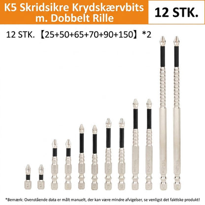 ProShield™ Magnetisk Skruebit Sæt | Ekstra Stærkt S2 Stål Bitsæt til Boremaskine