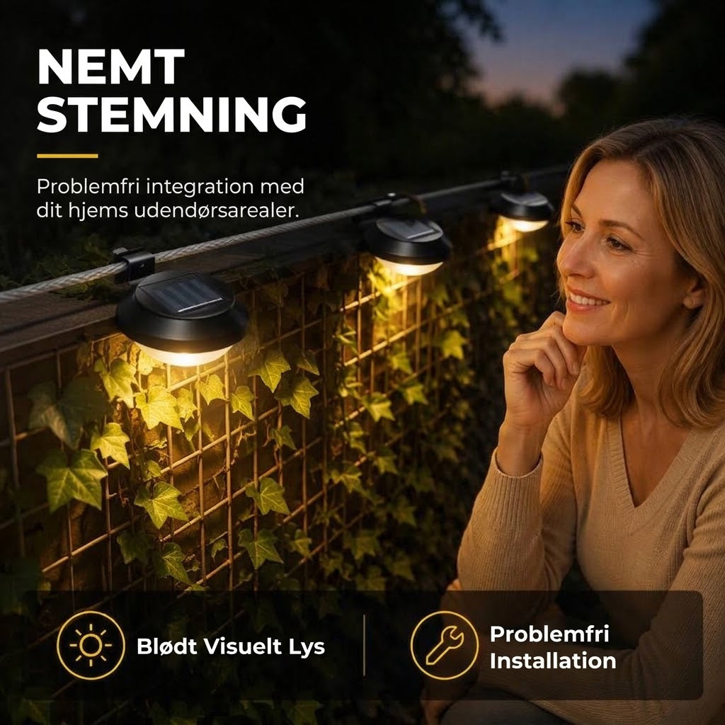 OmniLiving™ Vandtæt Solcelle LED-Lampe til Udhæng & Væg | IP65 & Solenergi