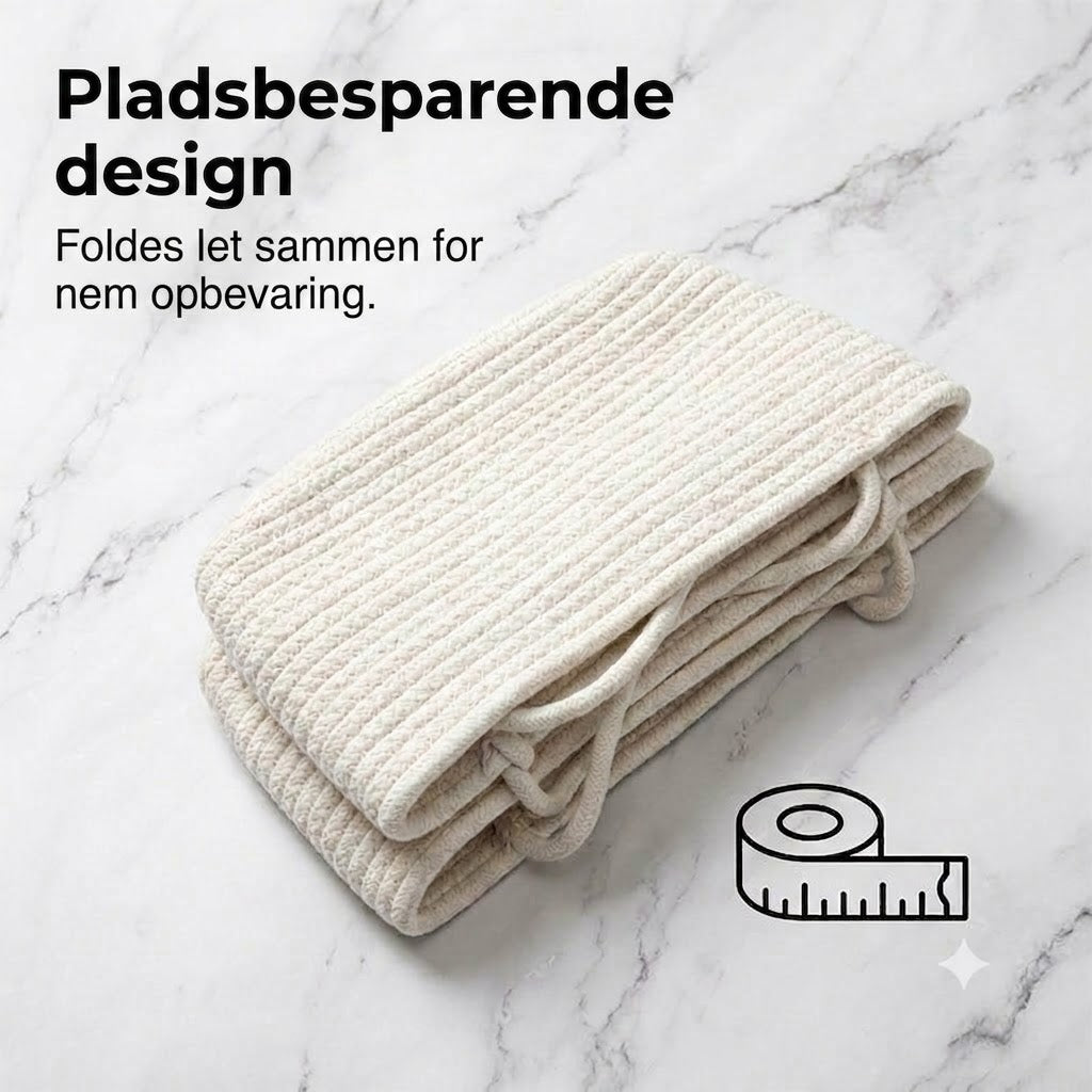 3-Lags Svævehylde med Reb | Boho & Pladsbesparende Væghyldel