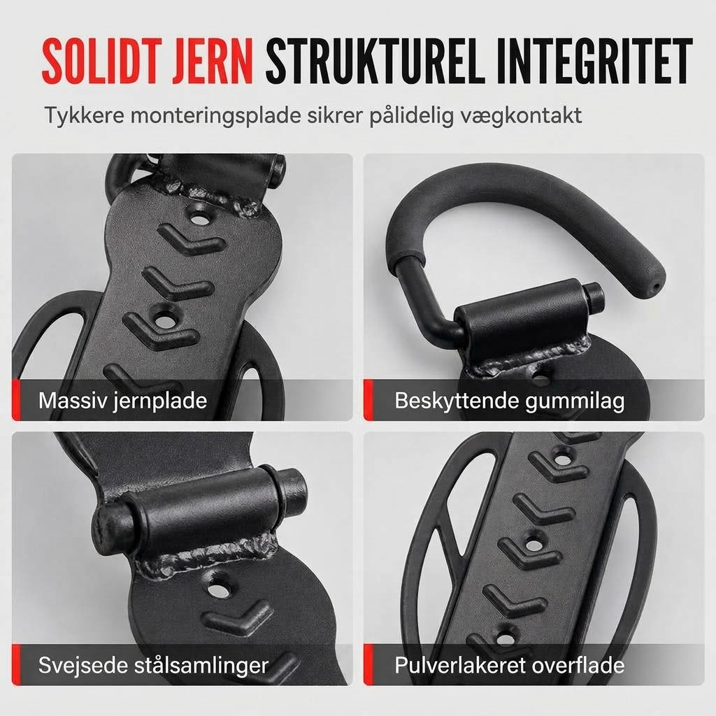 VaraLiving™ Universelt Vægophæng til Cykel – Pladsbesparende og Skånsom Vægcykelholder