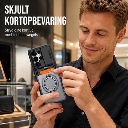 FISHING™ Stødsikkert Samsung Cover med Skjult Kortholder | 2-i-1 Beskyttelse