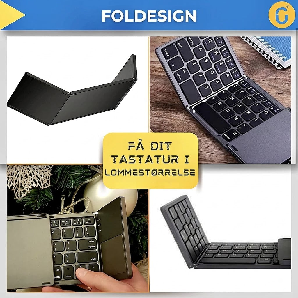 SilkEase™ Sammenfoldeligt Trådløst Bluetooth Tastatur | Universelt & Bærbart Minitastatur