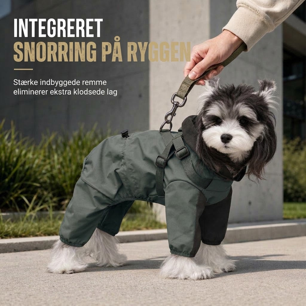 VaraPro™ Vandtæt Vinterjakke til Hunde med Fleecefoer og D-Ring – Varm Hundejakke med Elastiske Benstropper til Koldt Vejr