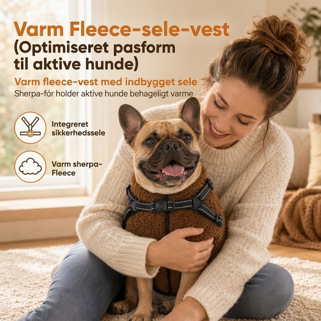 VaraLiving™ Varm Vinterfrakke til Hunde med Refleksstriber – Til Små og Mellemstore Hunde