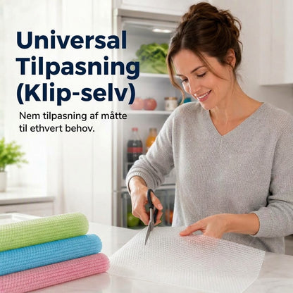 OmniLiving™ Vandtæt Måtte til Køleskab | Skridsikker & Fødevaresikker Hyldebeskyttelse