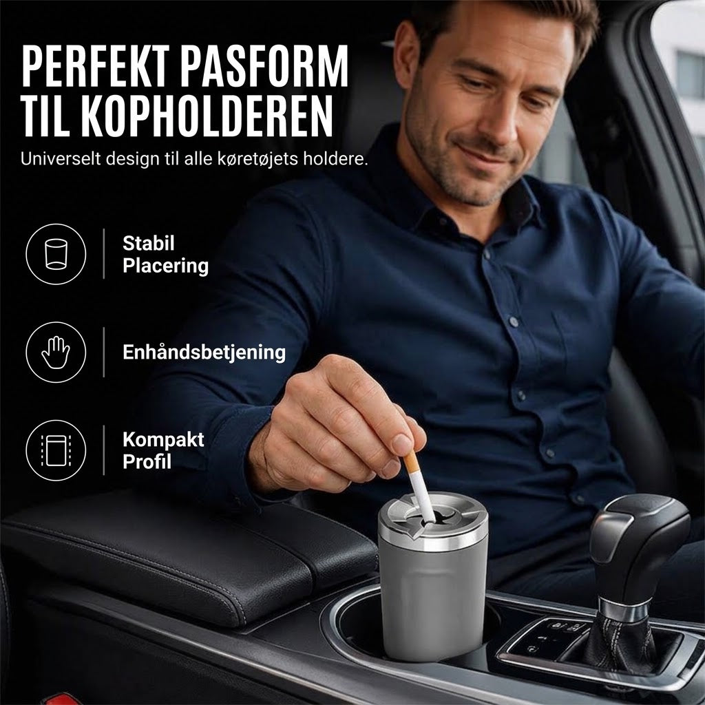 OmniLiving™ Roterende Askebæger til Bilen | Brandsikker Keramisk Foring