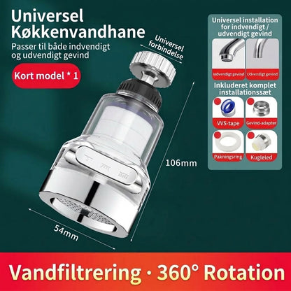 OmniLiving™ Universal Vandhanefilter til Køkken & Badeværelse