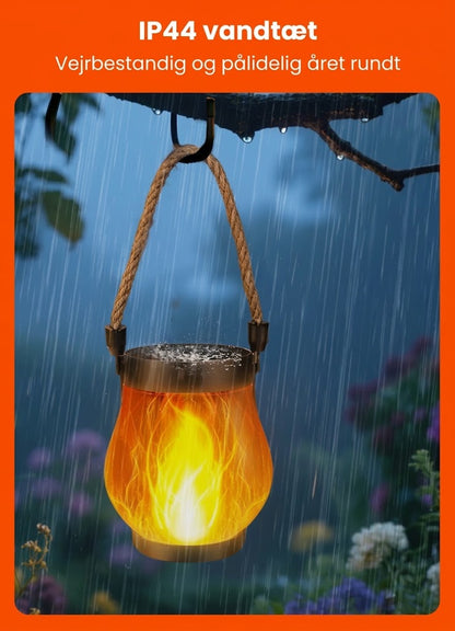 OmniLiving™ Evig Flamme Lanterne | Realistisk LED-Ildeffekt & Hyggeligt Lys