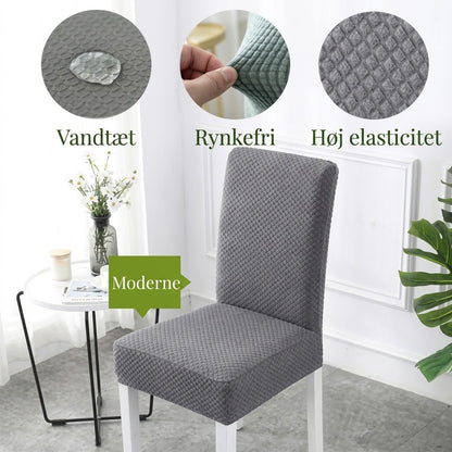 OmniLiving™ Vandtæt Elastisk Stolebetræk til Spisebordsstole | Anti-Glid & Pletafvisende
