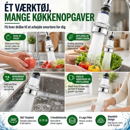 OmniLiving™ Universal Vandhanefilter til Køkken & Badeværelse