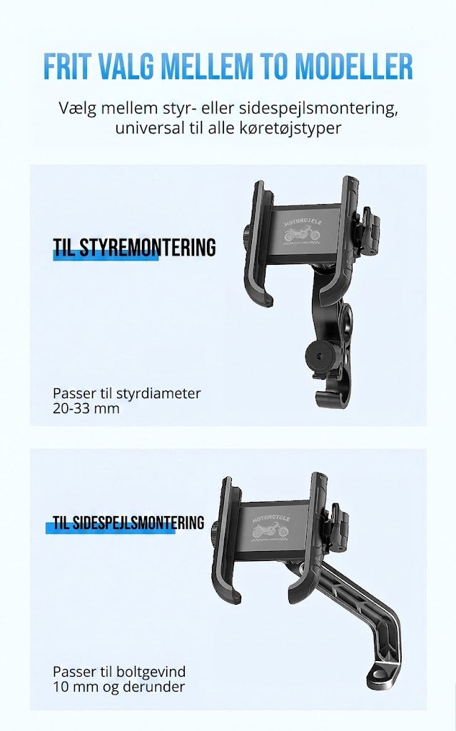 Hurtiglås Mobilholder til Cykel & Motorcykel | Sikker, Stabil & Perfekt til Navigation