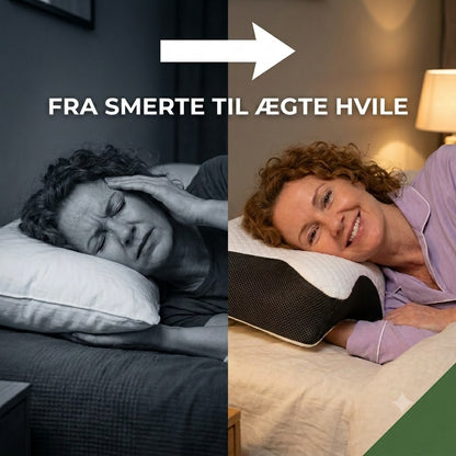 AuraRest™ Ergonomisk Nakkepude Mod Nakke- og Rygsmerter | Cervikal Støttepude til Bedre Søvn