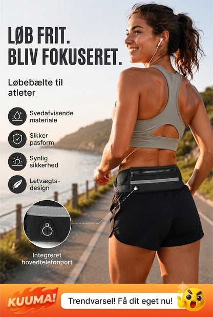 VeloPack™ Elastisk Løbebælte & Mavebælte | Vandafvisende Mavebælte til Løb & Træning