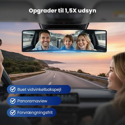 SilkEase™ Vidvinkel Buet Bakspejl til Bil | Panorama Bakspejl mod Blinde Vinkler